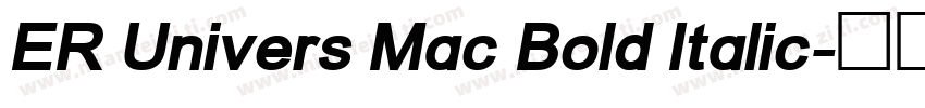 ER Univers Mac Bold Italic字体转换